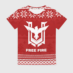 Футболка женская Новогодний Free Fire, цвет: 3D-принт