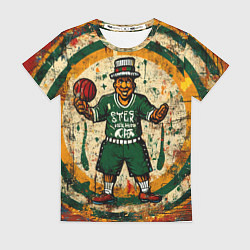 Футболка женская Бостон Селтикс кельт, цвет: 3D-принт