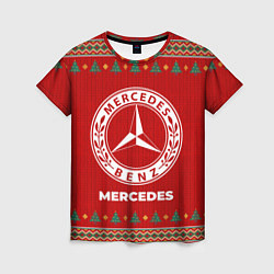 Футболка женская Mercedes new year, цвет: 3D-принт