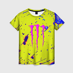 Женская футболка Monster energy краски