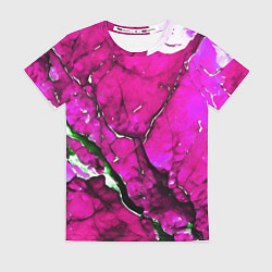 Футболка женская Розовый треснувший камень, цвет: 3D-принт