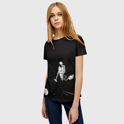 Футболка женская Космонавт и звезды, цвет: 3D-принт — фото 2