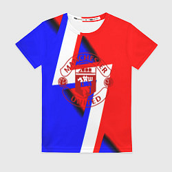 Женская футболка Манчестер юнайтед геомтерия