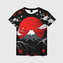 Футболка женская Японский вулкан, цвет: 3D-принт