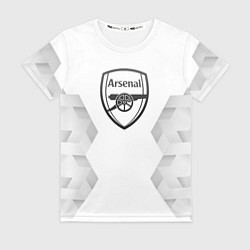 Футболка женская Arsenal white poly, цвет: 3D-принт