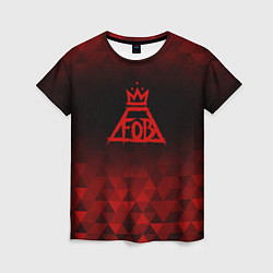 Футболка женская Fall Out Boy red poly, цвет: 3D-принт