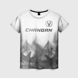 Футболка женская Changan - white gradient посередине, цвет: 3D-принт