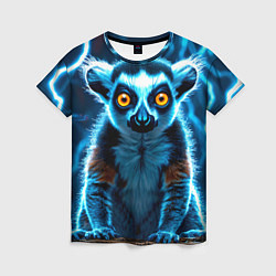 Футболка женская Лемур и удар молнии, цвет: 3D-принт