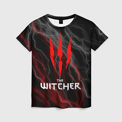 Футболка женская The witcher - геральт- молнии, цвет: 3D-принт