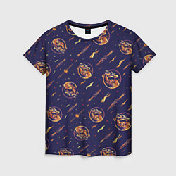 Футболка женская Mortal Kombat logo pattern, цвет: 3D-принт