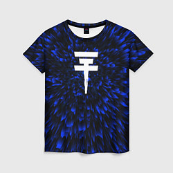 Футболка женская Tokio Hotel blue energy, цвет: 3D-принт