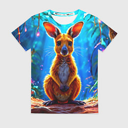 Футболка женская Кенгуру в джунглях, цвет: 3D-принт