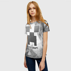 Футболка женская Minecraft - white gradient, цвет: 3D-принт — фото 2