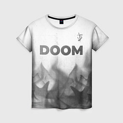 Футболка женская Doom - white gradient посередине, цвет: 3D-принт