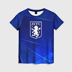 Футболка женская Aston Villa blue poly, цвет: 3D-принт