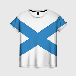 Женская футболка Военно-морской флот: Андреевский флаг