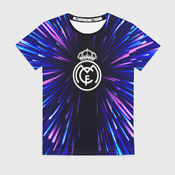 Футболка женская Real Madrid neon energy, цвет: 3D-принт