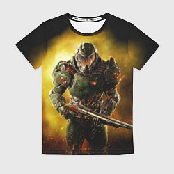 Футболка женская Doom guy slayer, цвет: 3D-принт