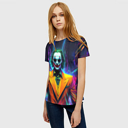 Футболка женская Джокер и неоновый свет, цвет: 3D-принт — фото 2