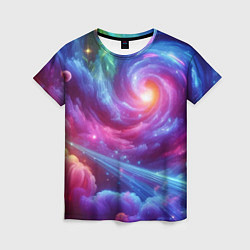 Женская футболка Neon space fantasy