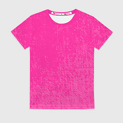 Футболка женская Джинс с потертостями-розовый, цвет: 3D-принт