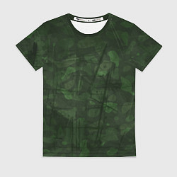 Женская футболка Абстракция - strange camouflage