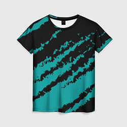 Футболка женская The color is black and light blue, цвет: 3D-принт