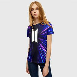 Футболка женская BTS neon energy, цвет: 3D-принт — фото 2