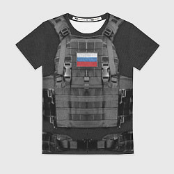 Футболка женская Бронежилет спецназ - армия России, цвет: 3D-принт