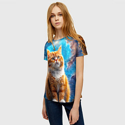 Футболка женская Манчкин в космосе, цвет: 3D-принт — фото 2