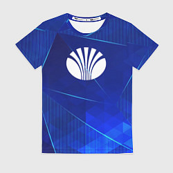 Футболка женская Daewoo blue poly, цвет: 3D-принт