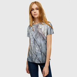 Футболка женская Прожилки листьев, цвет: 3D-принт — фото 2