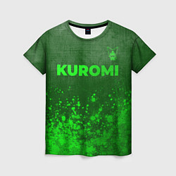 Футболка женская Kuromi - green gradient посередине, цвет: 3D-принт