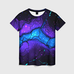 Футболка женская Синяя звездная полоса в плите текстура, цвет: 3D-принт