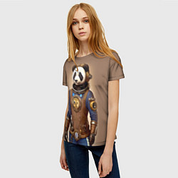 Футболка женская Крутой панда в стиле стимпанк, цвет: 3D-принт — фото 2