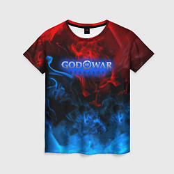Футболка женская God of War битва огня, цвет: 3D-принт