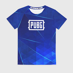 Футболка женская PUBG blue poly, цвет: 3D-принт