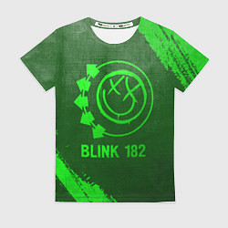 Футболка женская Blink 182 - green gradient, цвет: 3D-принт
