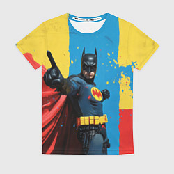 Футболка женская Бэтмен предупреждает, цвет: 3D-принт