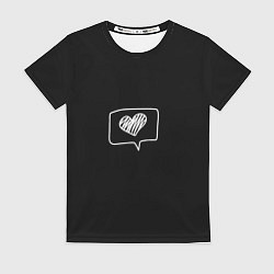 Футболка женская Cердешко, цвет: 3D-принт