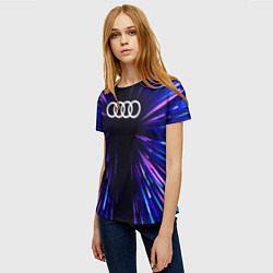 Футболка женская Audi neon energy, цвет: 3D-принт — фото 2