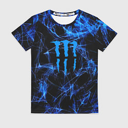 Женская футболка Monster energy искры дымы