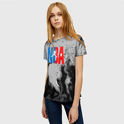 Футболка женская NASA неоновый огонь, цвет: 3D-принт — фото 2