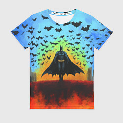 Футболка женская Бэтмен и летучие мыши, цвет: 3D-принт