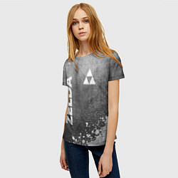 Футболка женская Zelda - grey gradient вертикально, цвет: 3D-принт — фото 2