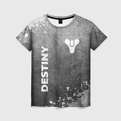Футболка женская Destiny - grey gradient вертикально, цвет: 3D-принт