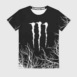 Женская футболка Monster energy лес