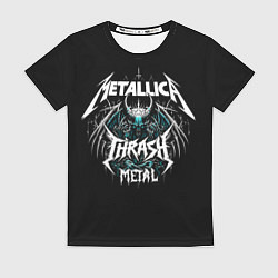 Футболка женская Metallica group - thrash metal style, цвет: 3D-принт
