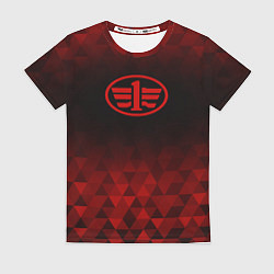 Футболка женская FAW red poly, цвет: 3D-принт