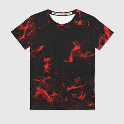 Футболка женская Color red black, цвет: 3D-принт